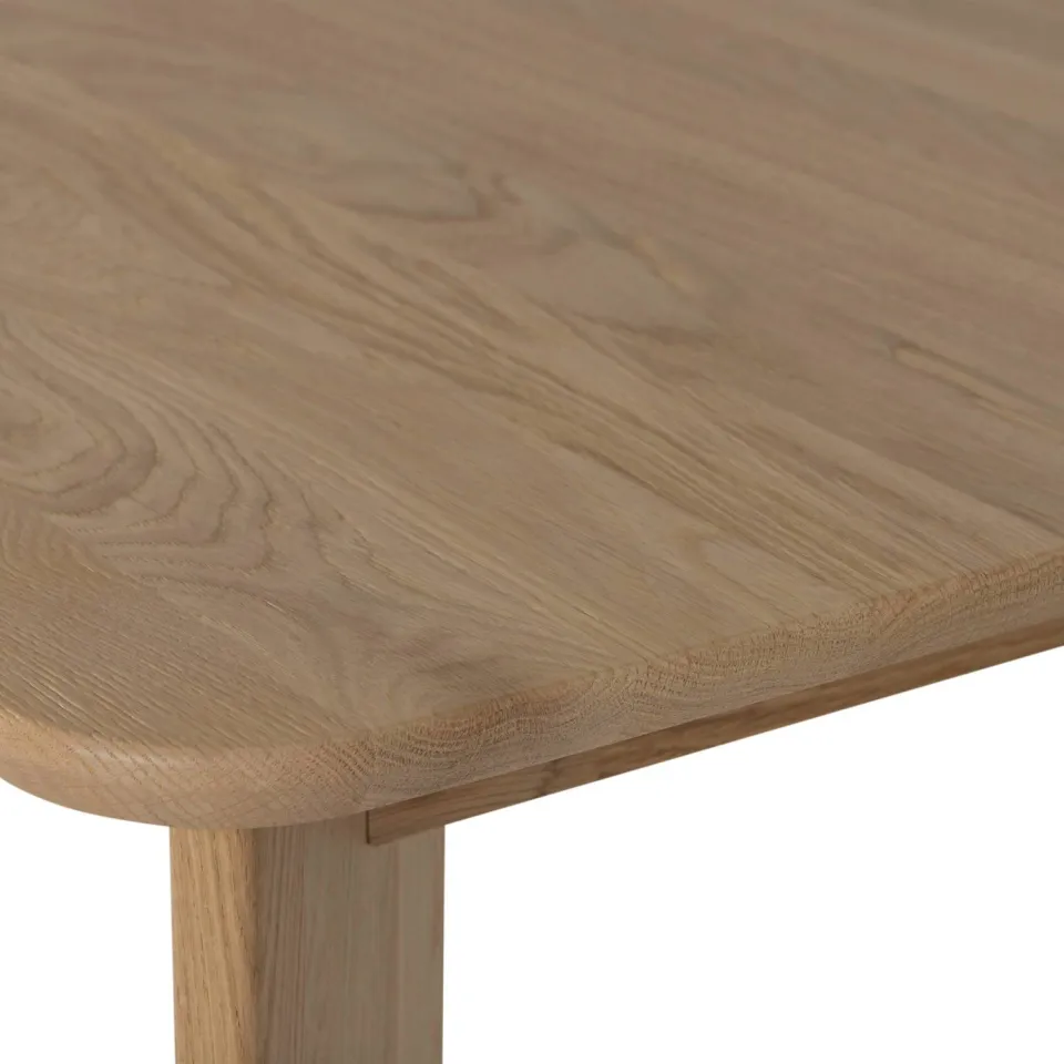 WOOOD Tablo Eettafel Afgerond DL 200 cm - Eikenhout - Transparant, foto 2