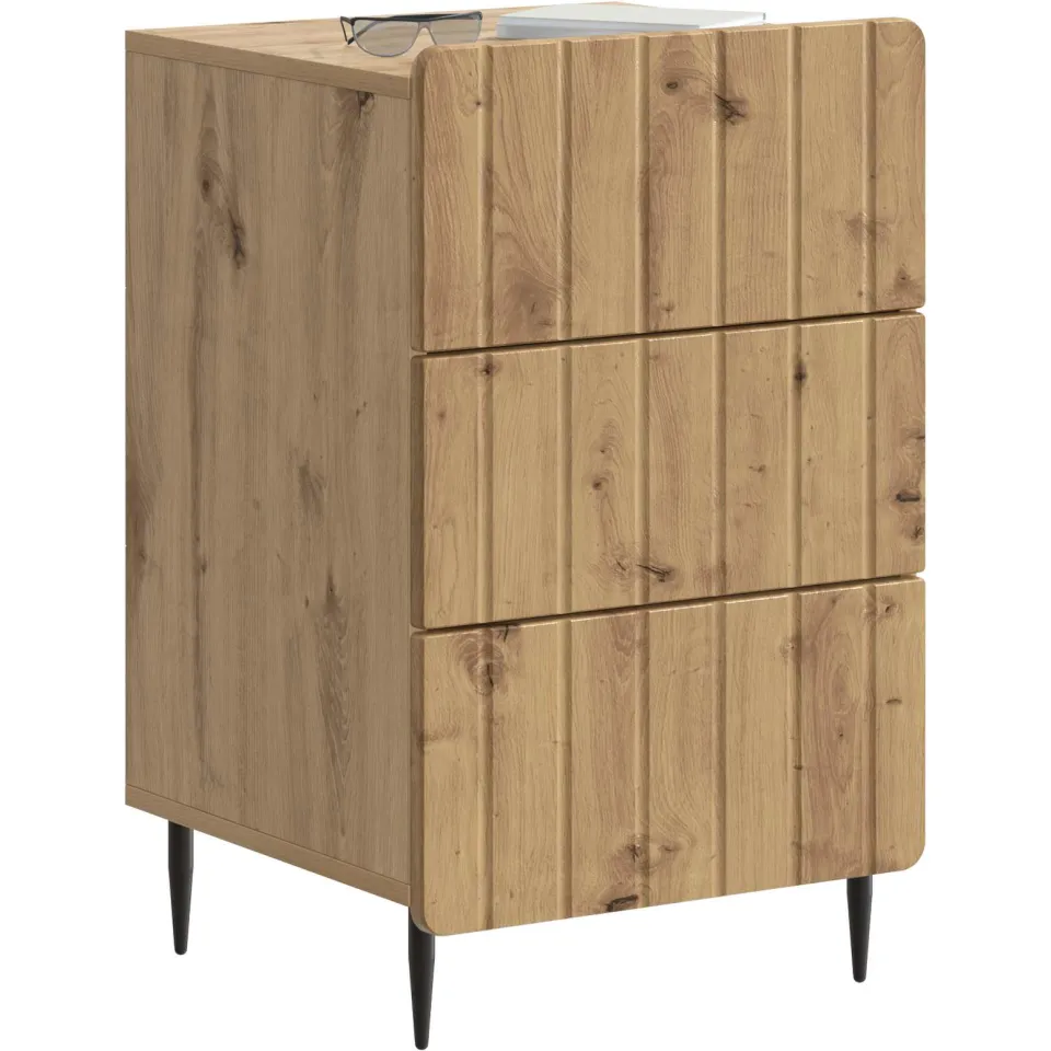 vidaXL Nachtkastje Artisanaal eiken 43x 41 x 68 cm Bewerkt hout Bruin