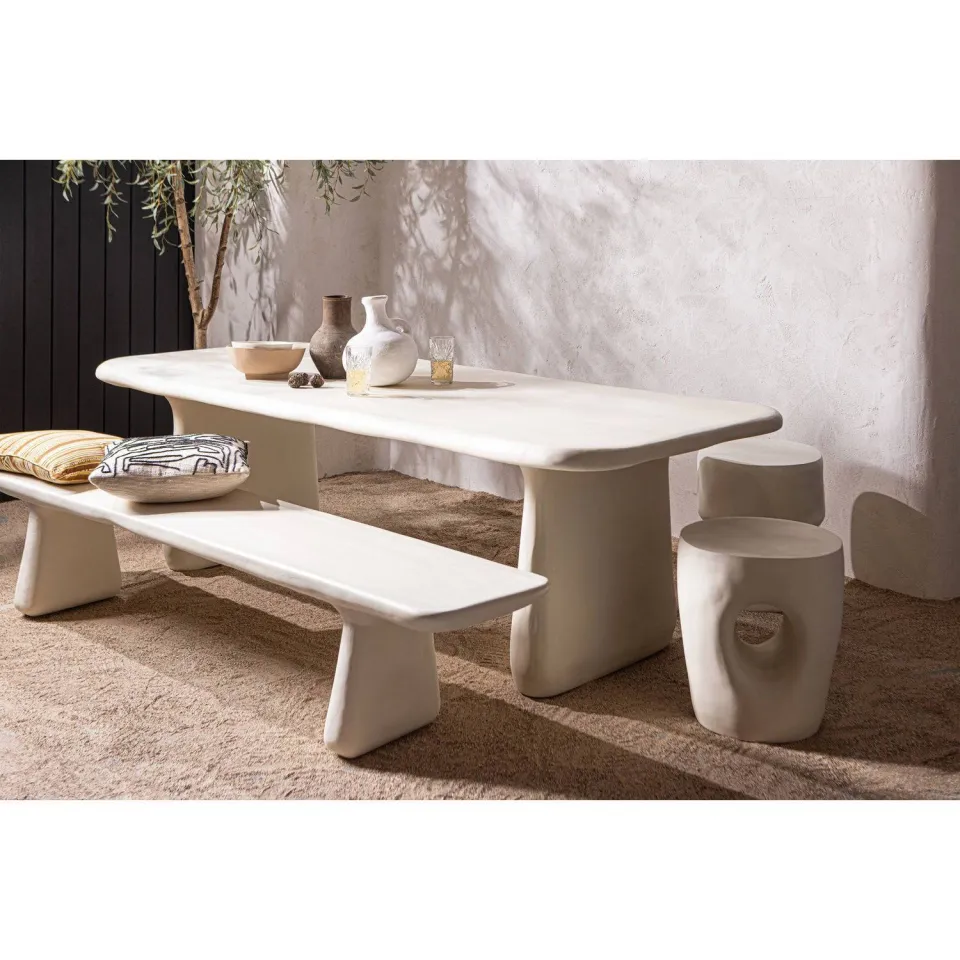 WOOOD Loggia eettafel met banken naturel, foto 2