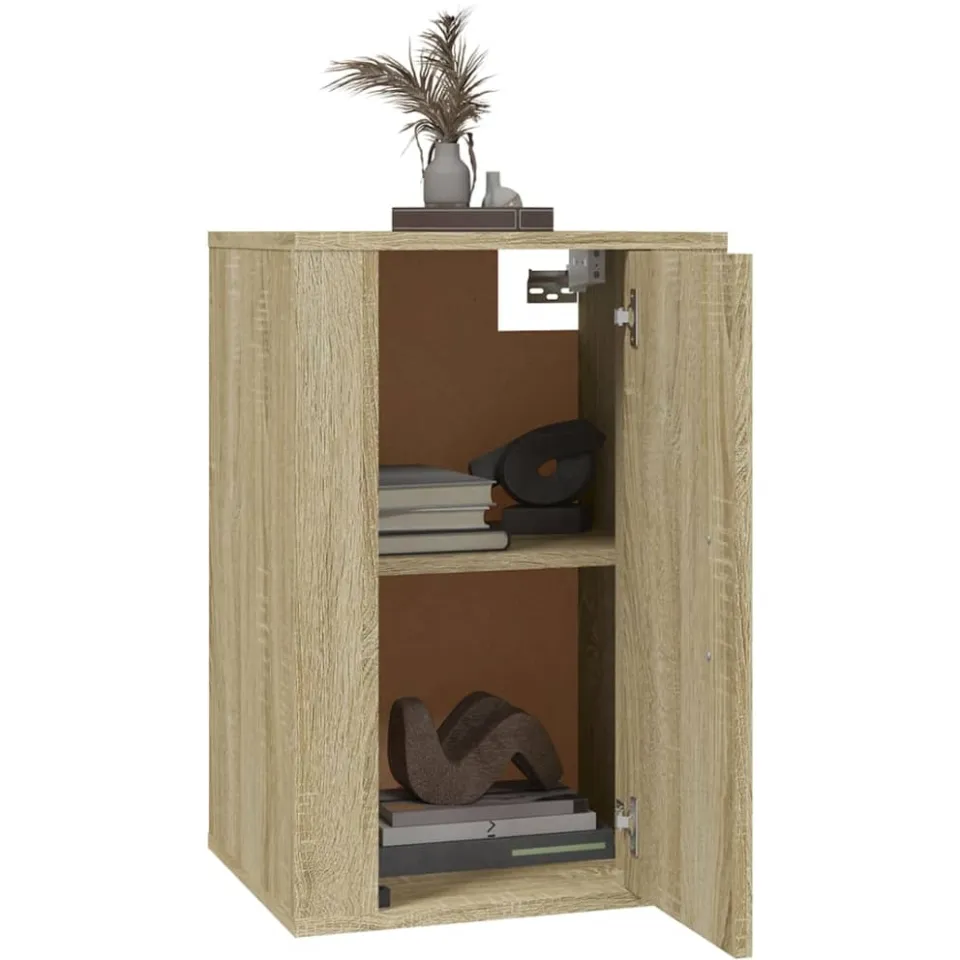 vidaXL Tv-wandmeubels 2 st 40x34,5x60 cm sonoma eikenkleurig Bruin