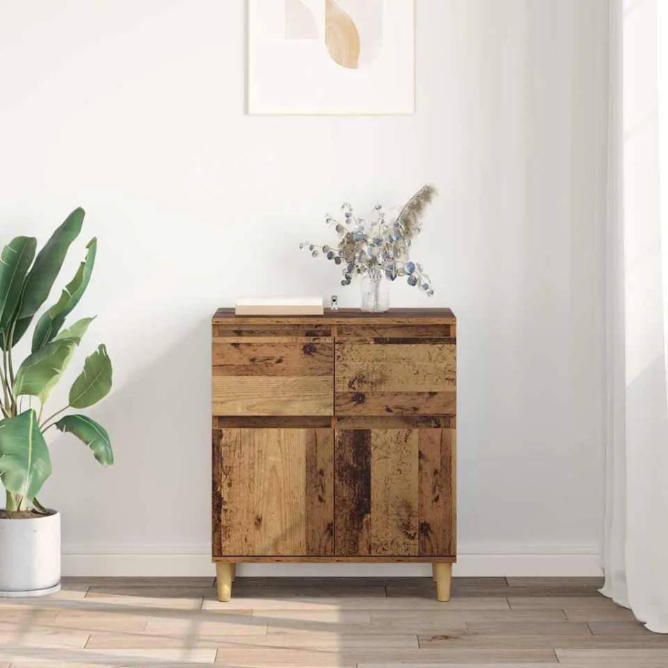 vidaXL Dressoir Oud Hout 60 x 35 x 70 cm Bewerkt hout bruin, foto 4