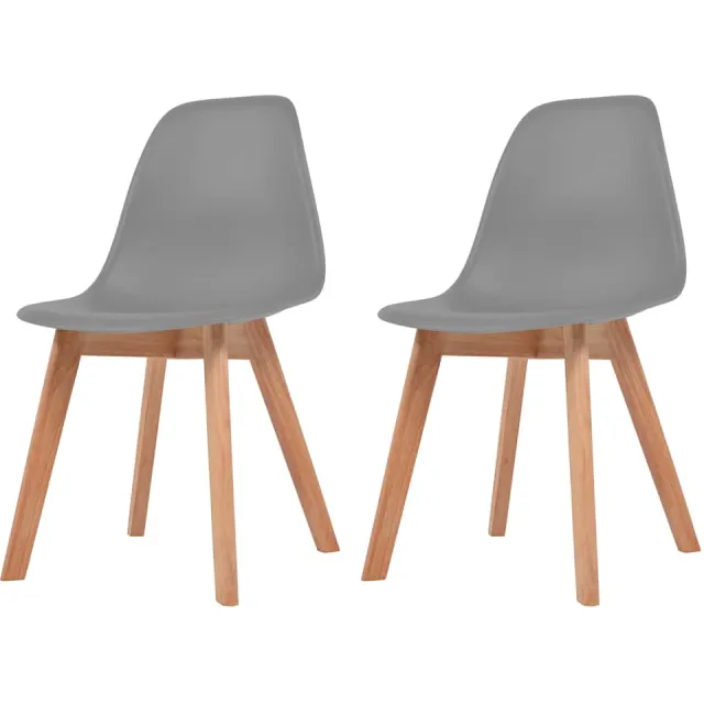 vidaXL Eetkamerstoelen 2 st kunststof grijs