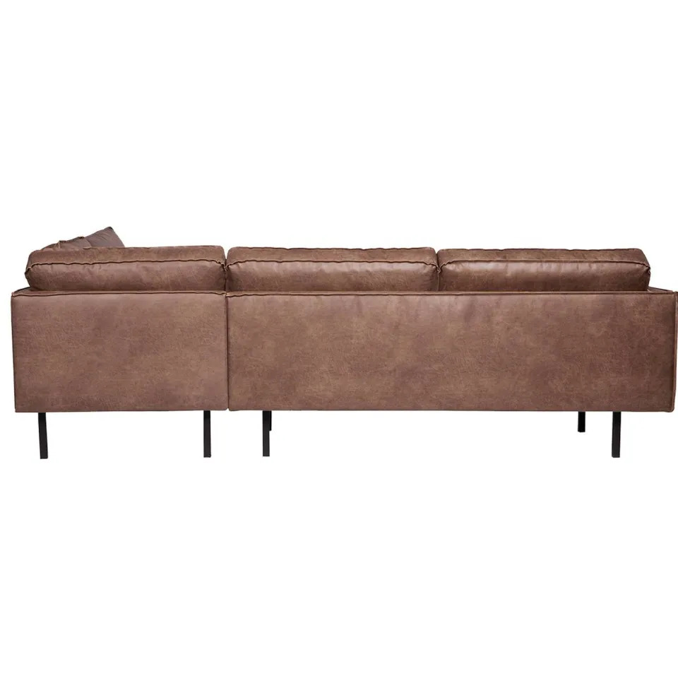 WOOOD Rodeo Hoekbank Rechts - Recycle Leer - Cognac - 85x266x86, foto 2