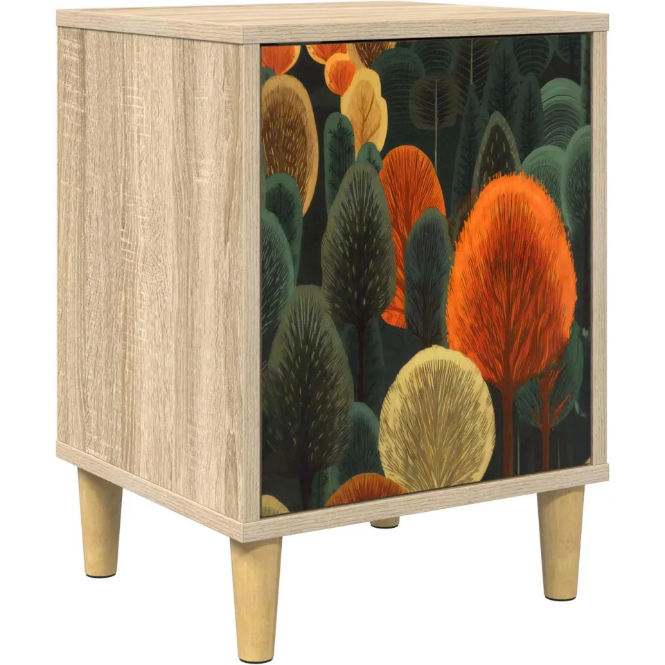vidaXL Nachtkastje ZAANDAM Sonoma Eiken 36 x 33 x 50 cm Bewerkt hout, foto 3