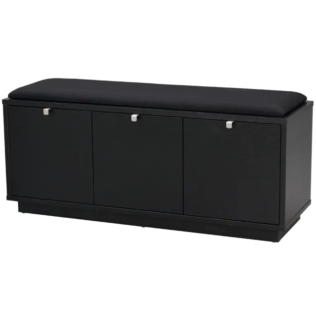 Rowico Home Confetti houten bank zwart met zwart zitkussen - 106 x 45 cm, foto 2