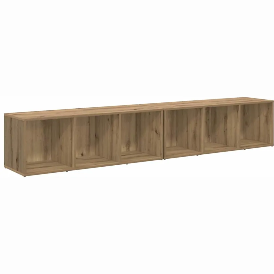 vidaXL Tv-meubelset 2 st 37 x 35 x 107cm Artisan Eiken Bruin