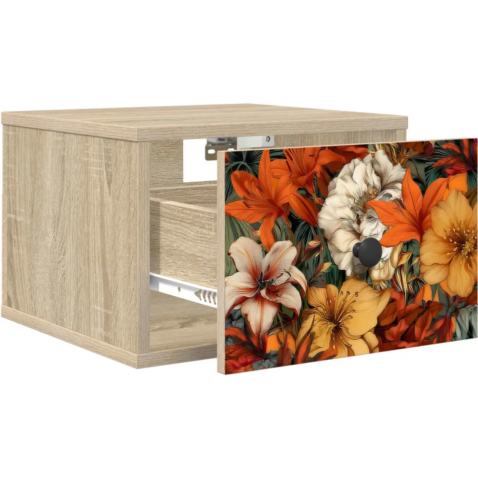 vidaXL Wandkastje GENNEP Sonoma Eiken 36 x 33 x 25 cm Bewerkt hout Bruin