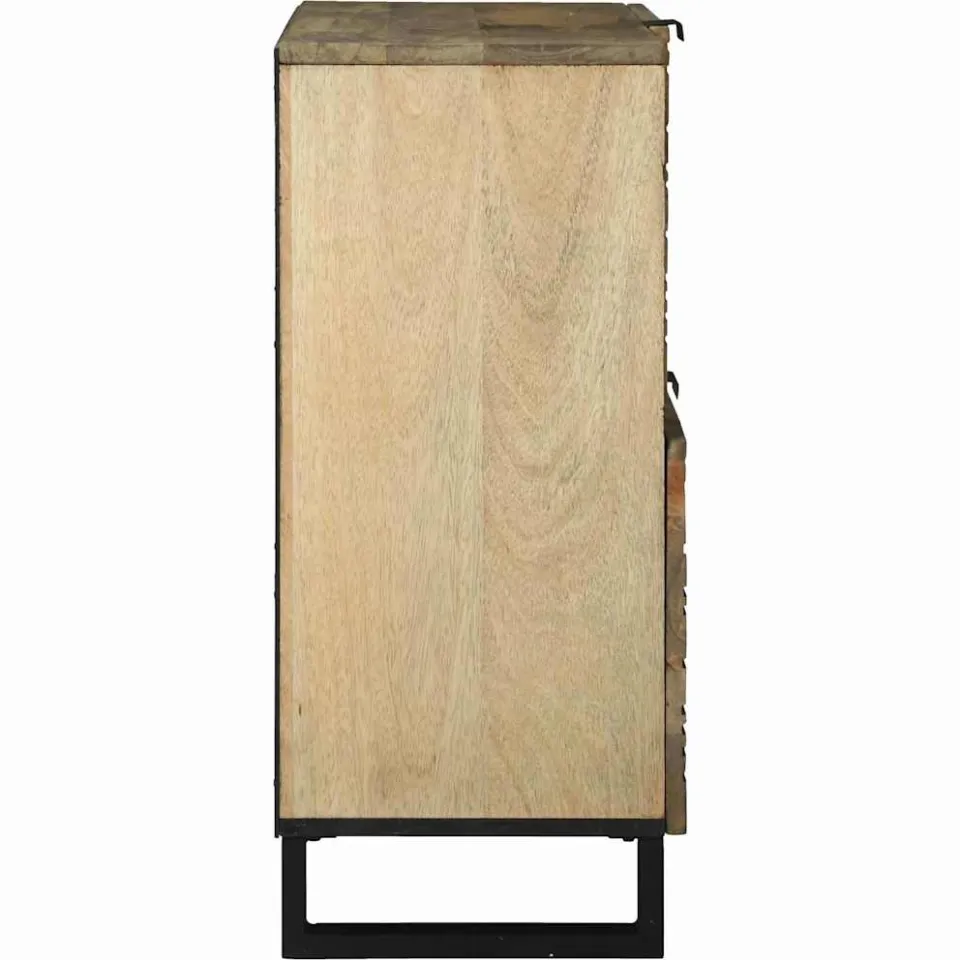 vidaXL Dressoir Bruin 80 x 33 x 75 cm massief mangohout, foto 4