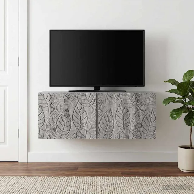 vidaXL Wandbeugel TV-kast 98 x 31 cm Grijs Sonoma Bewerkt hout, foto 2