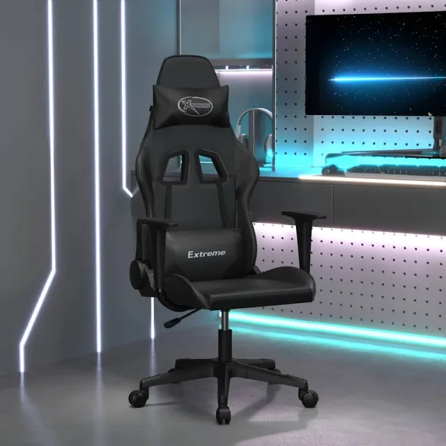 vidaXL Gamestoel kunstleer zwart, foto 2