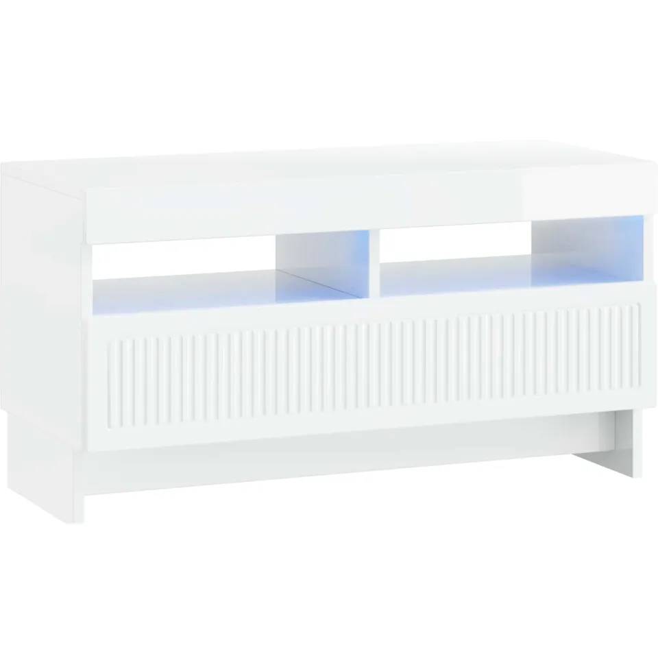 vidaXL LED tv-meubel EDE 81 x 35 x 43 cm Hoogglans Wit