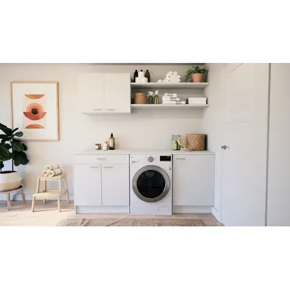 Prim Onderkast 2 Deuren 1 Lade - Wit - 80x89x59cm - Inclusief Werkblad, foto 2