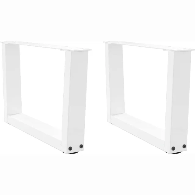 vidaXL Salontafelpoten - 2 - st - V-vormig - 50x(30-31,3) - cm - staal - wit