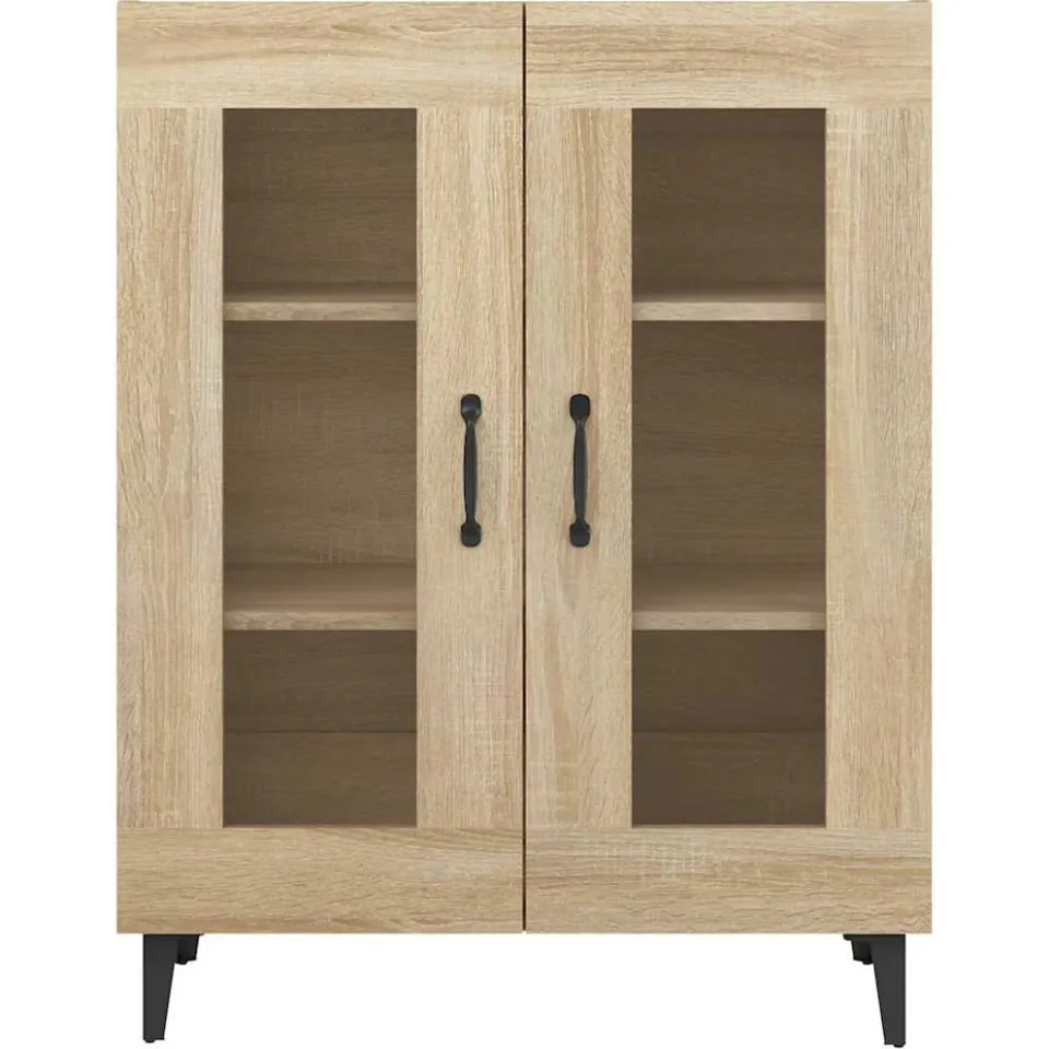 vidaXL Dressoir 69,5x34x90 cm bewerkt hout sonoma eikenkleurig, foto 4