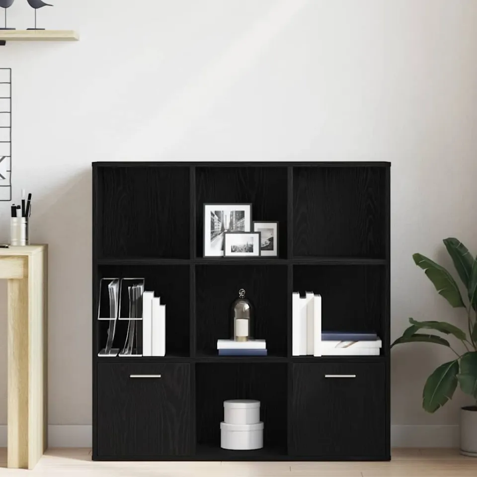 vidaXL Boekenkast 98x29x97,5 cm bewerkt hout zwart eikenkleur, foto 3