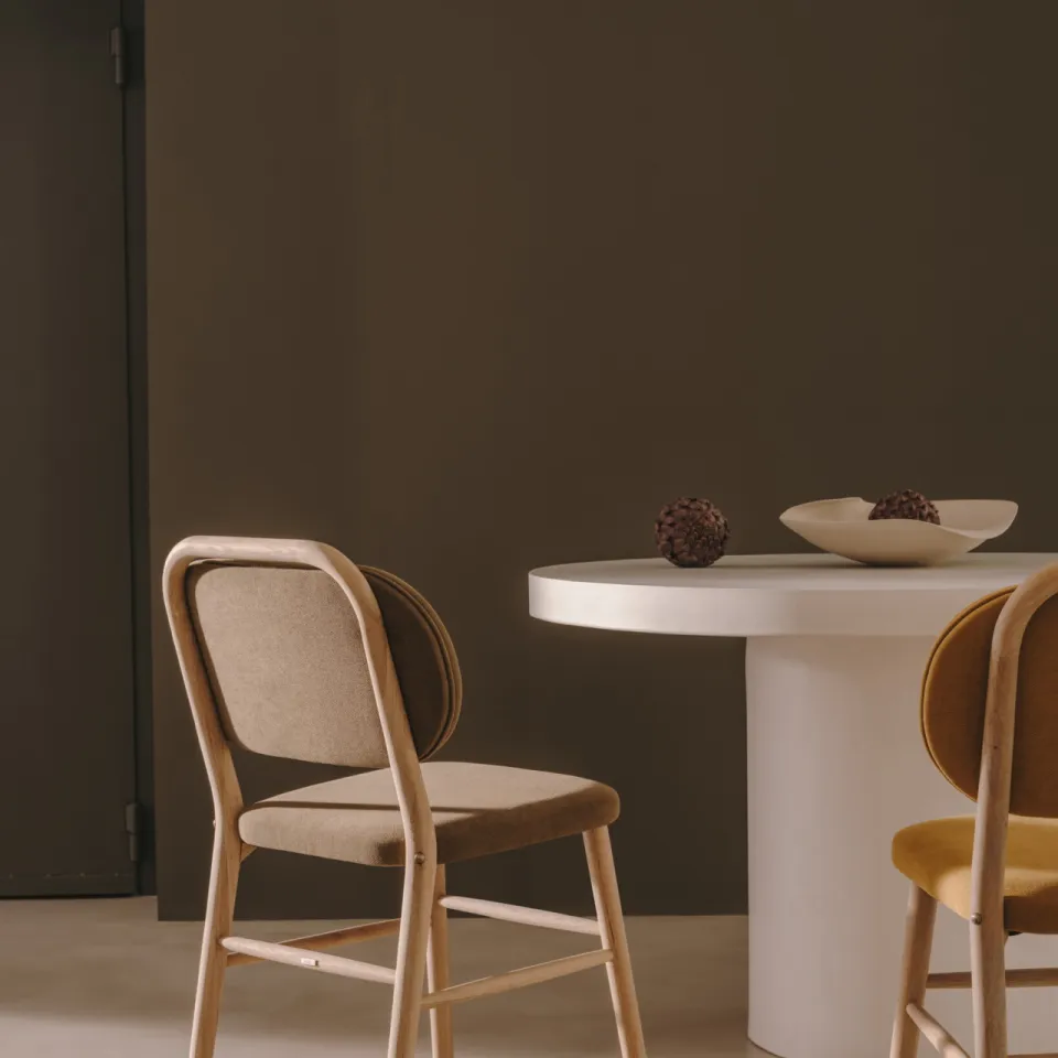 Kave Home Ronde Eettafel 'Aiguablava' Beton, 120cm, kleur Wit, foto 3