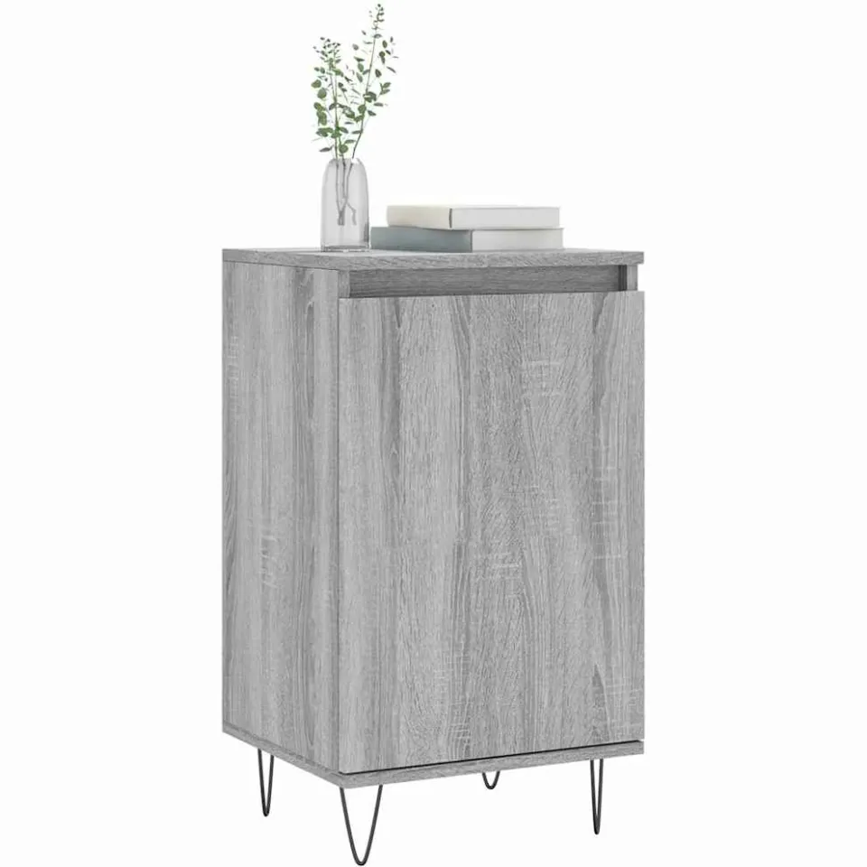 vidaXL Dressoir 40x35x70 cm bewerkt hout grijs sonoma