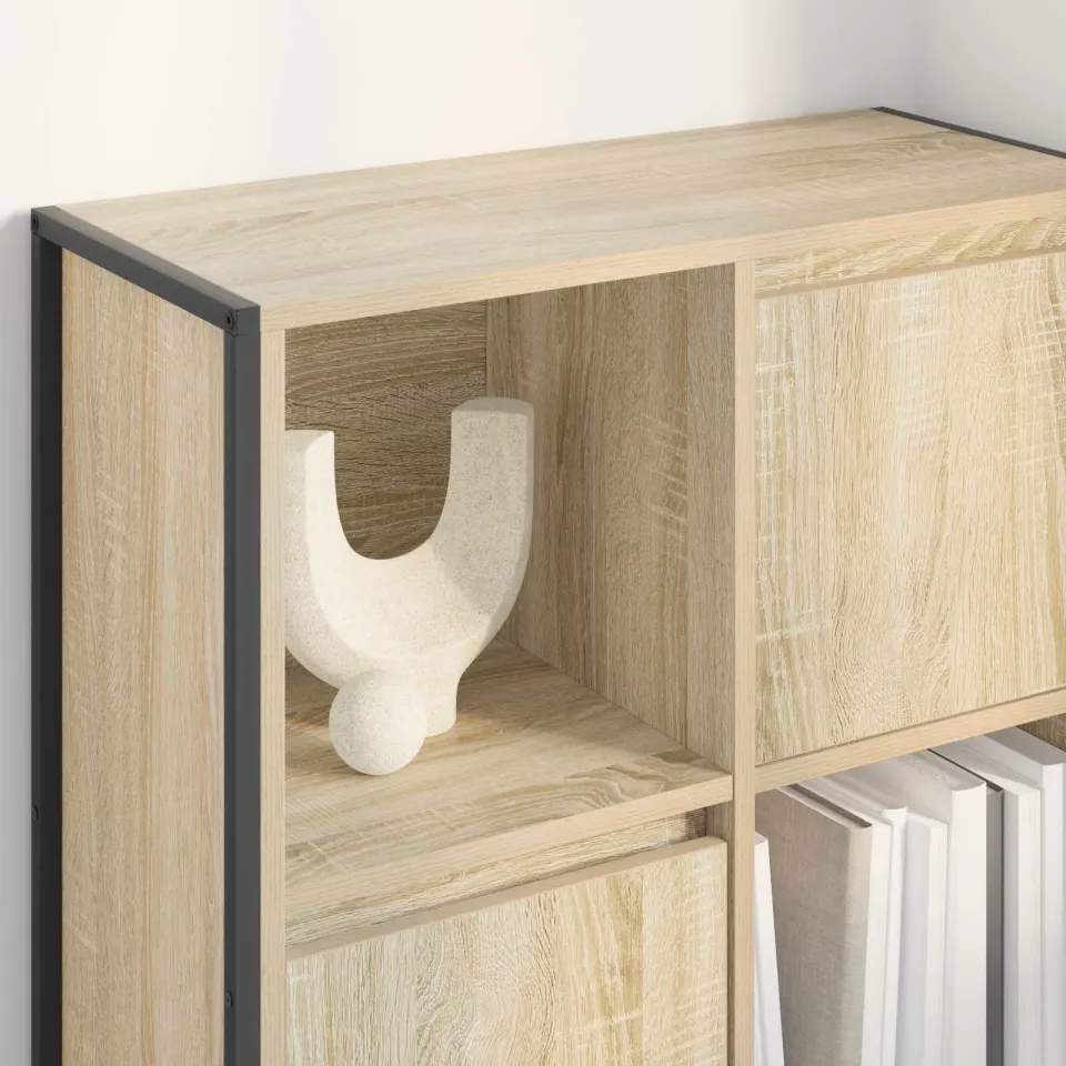 vidaXL Boekenkast Sonoma Eiken 68 x 30 x 108 cm Bewerkt hout, foto 4