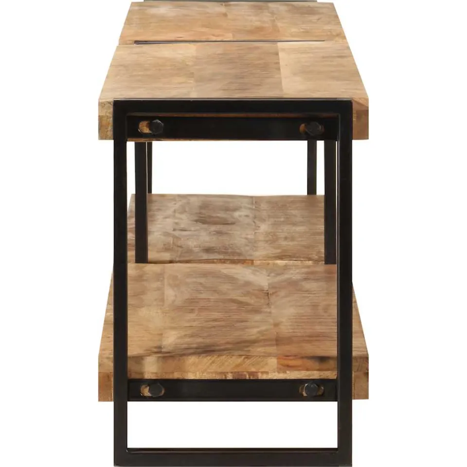 vidaXL Tv-meubel 200x30x40 cm massief mangohout bruin, foto 3