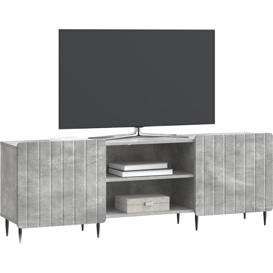 vidaXL TV-kast Betongrijs 150 x 31 x 52 cm Bewerkt hout grijs, foto 3