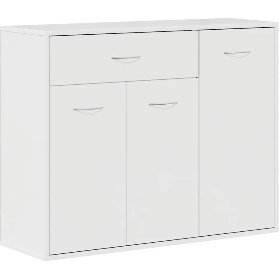 vidaXL Dressoir 88x30x70 cm bewerkt hout hoogglans wit