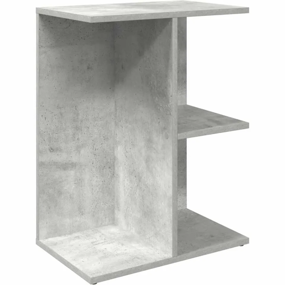 vidaXL Nachtkastje 46,5x29x61 cm bewerkt hout betongrijs grijs, foto 3