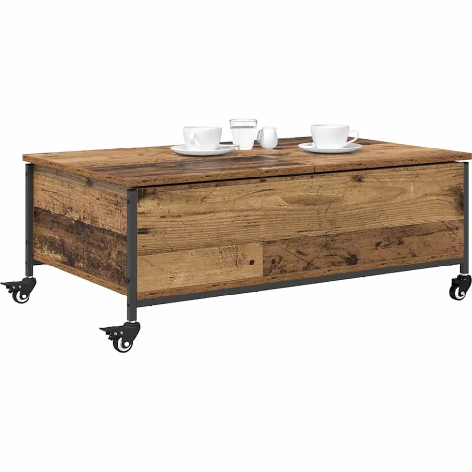 vidaXL Salontafel Oud Hout 91 x 55 x 32 cm Bewerkt hout Bruin