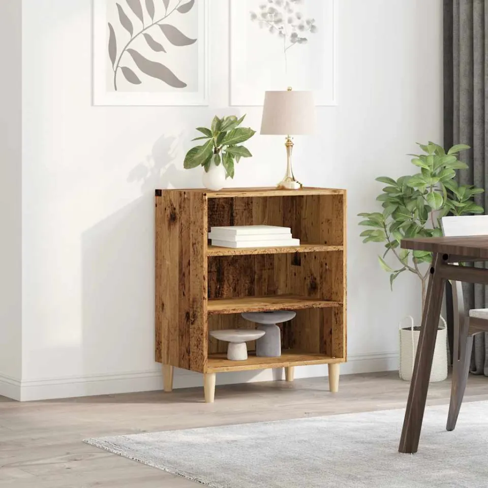 vidaXL Dressoir 57x35x75 cm bewerkt hout oud houtkleurig bruin, foto 2