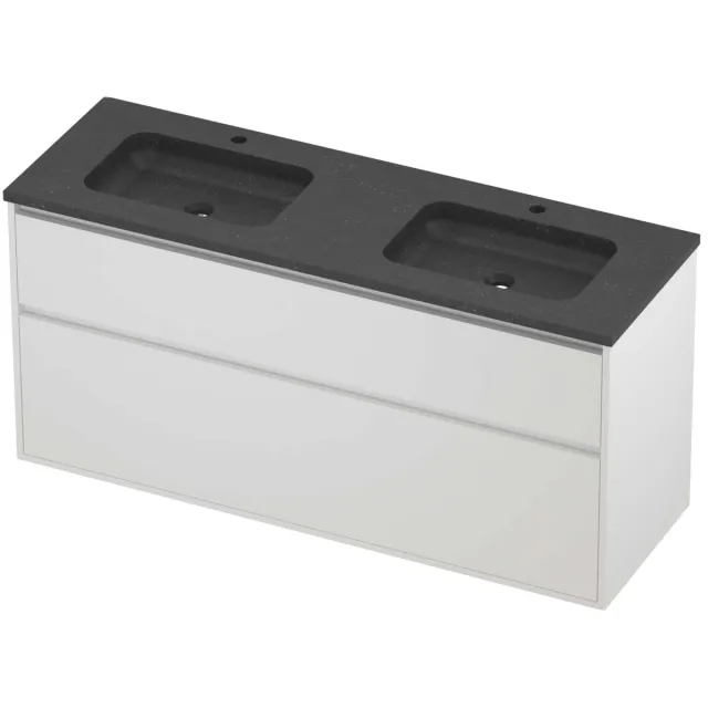 Proline Rollo Badmeubelset Hardsteen Elegant 2 Gaten 140x46x67 cm Blue Stone Mat White