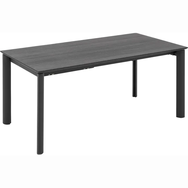 Goossens Uitschuifbare Eettafel Dion - 180 x 76 x 90 - eiken - bruin - rechthoekig eiken gelakt gerookt eiken