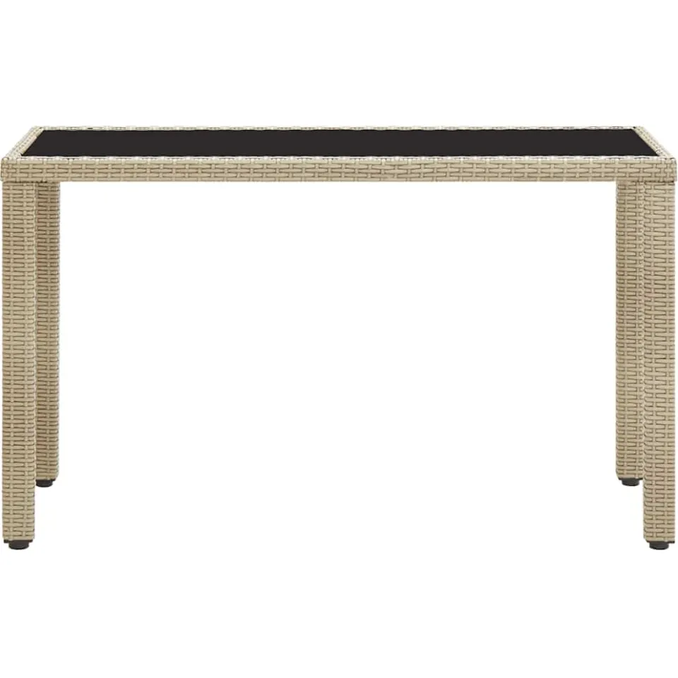 vidaXL Tuintafel 123x60x74 cm poly rattan beige, foto 2