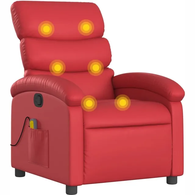 vidaXL Massagestoel - verstelbaar - kunstleer - rood