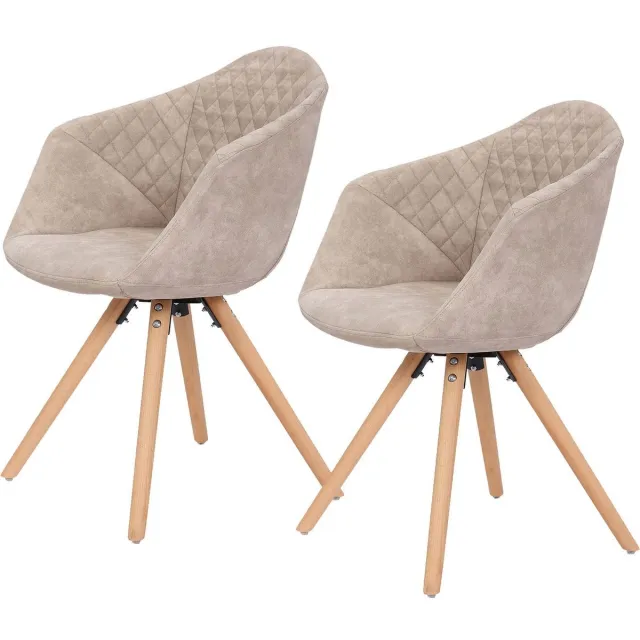 Kayoom Chadwick 110 - Eetkamerstoel - Stoel - Set van 2 - Creme