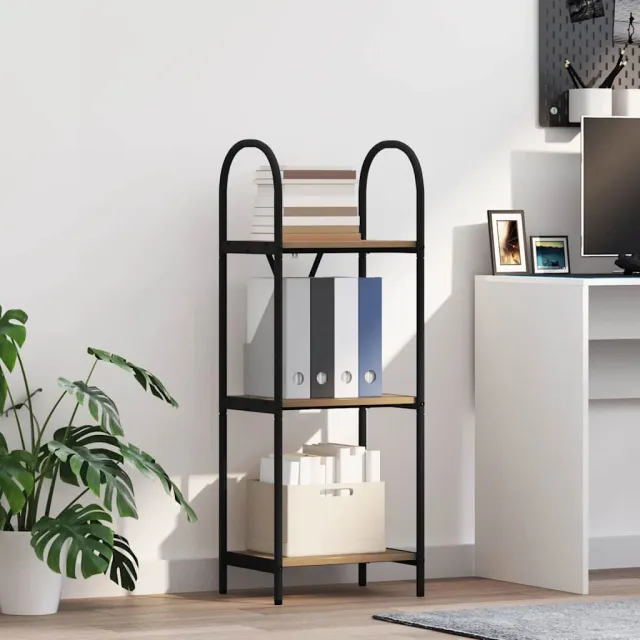 vidaXL Boekenkast 3-laags 40 x 30 x 109 cm Bewerkt hout Artisan Eiken, foto 2