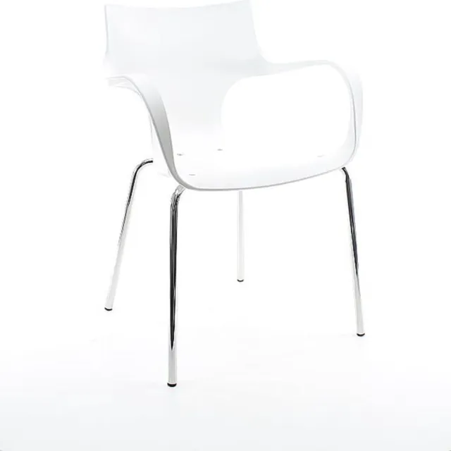 Workliving Jim Stoel - Wit - Aluminium Onderstel Alu - Wit