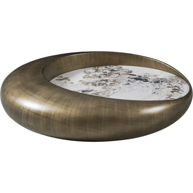 Tower Living Castello coffeetable dia 100 - Pandora ceramic Brons