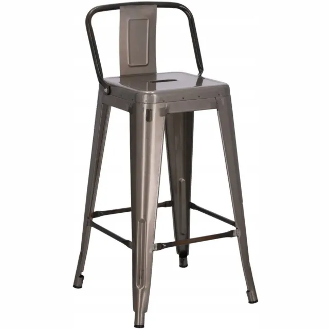 Design, Hoker Paris Back Kort 66cm Metaal - Stijlvol en Stapelbaar