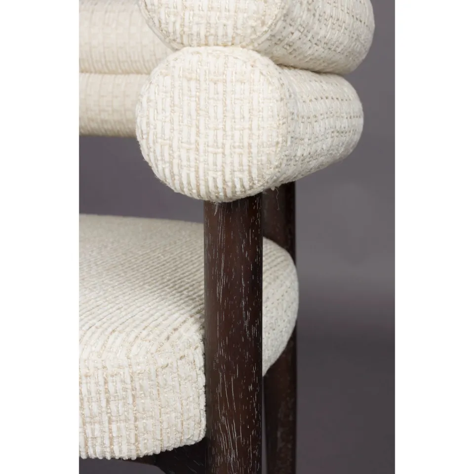 Dutchbone Sela eetkamerstoel off white, foto 6