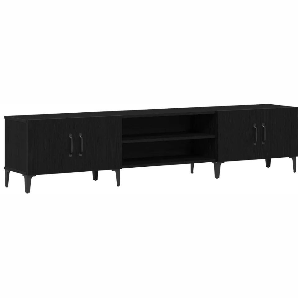vidaXL TV-kast 180 x 31,5 x 40 cm Zwart Eiken Bewerkt hout, foto 3