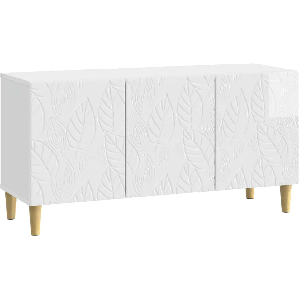 vidaXL TV-kast 99 x 34,5 x 50 cm Hoogglans Wit Bewerkt hout