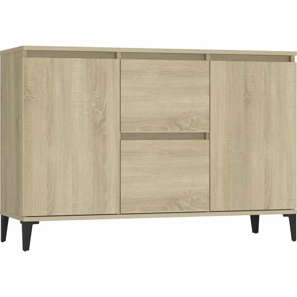 vidaXL Dressoir 102x35x70 cm bewerkt hout sonoma eikenkleurig, foto 3