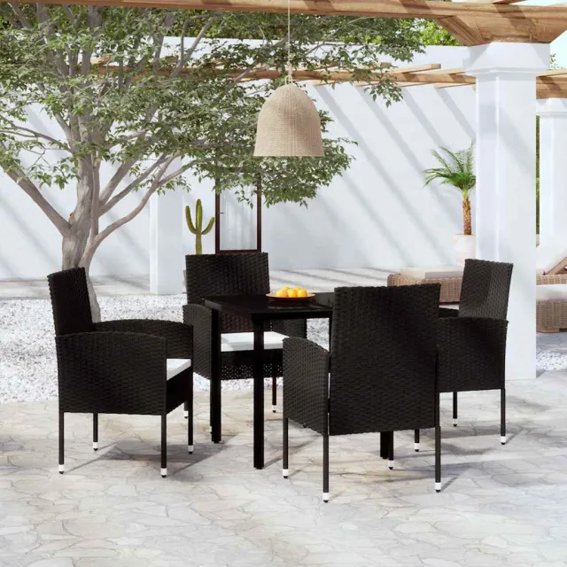 vidaXL 5-delige Tuinset zwart, foto 2
