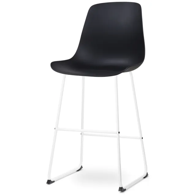 Nolon Nino-Pip barkruk zwart - wit onderstel 75 cm