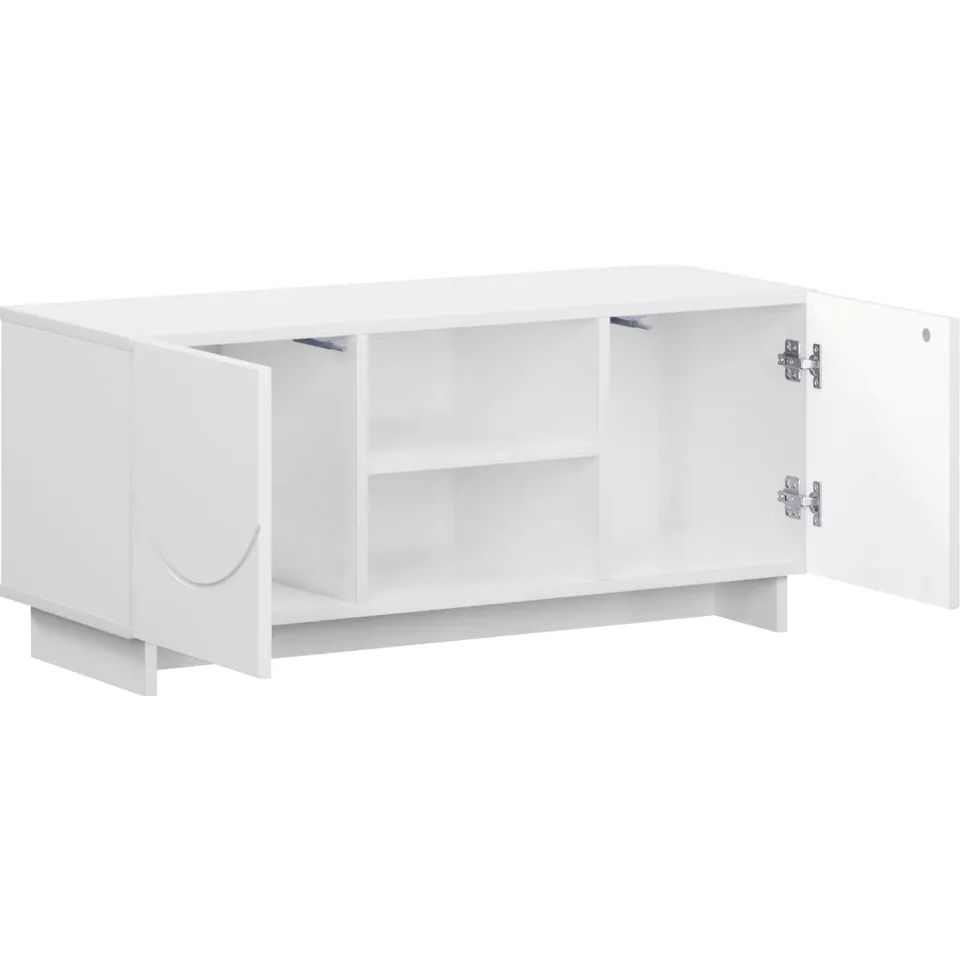 vidaXL TV-standaard 90 x 34,5 x 40 cm Wit Bewerkt hout