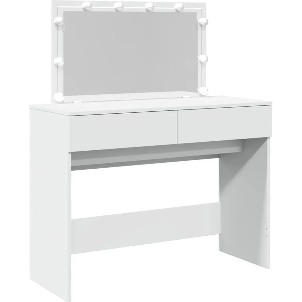 vidaXL Kaptafel met LED-verlichting 100x40x120 cm wit