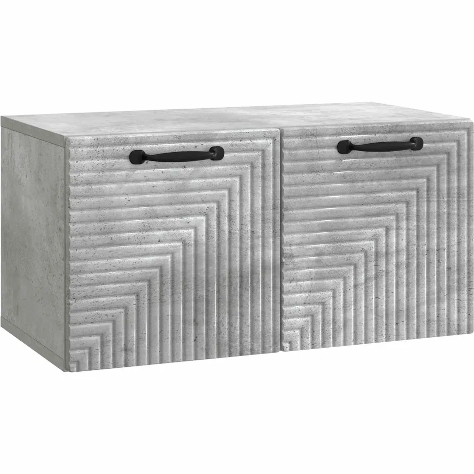 vidaXL Wandbeugel TV-kast Betongrijs 59,5 x 31 x 30 cm Bewerkt hout grijs, foto 3