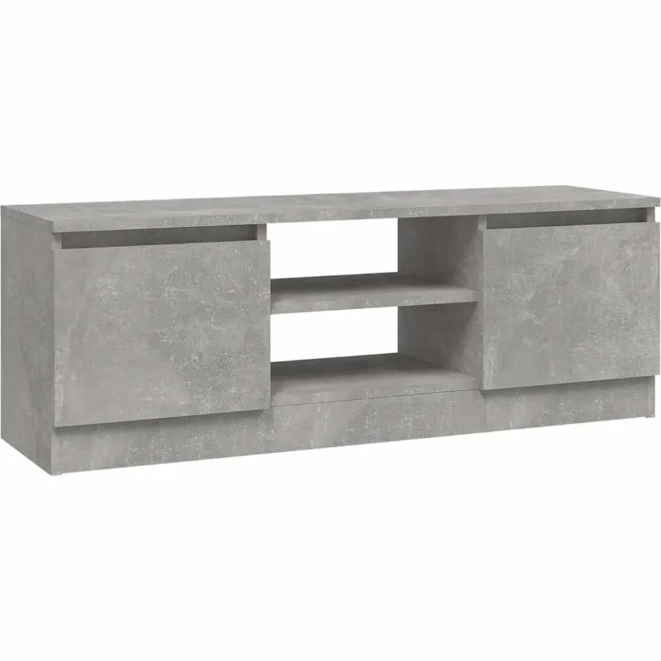 vidaXL Tv-meubel met deur 102x30x36 cm betongrijs