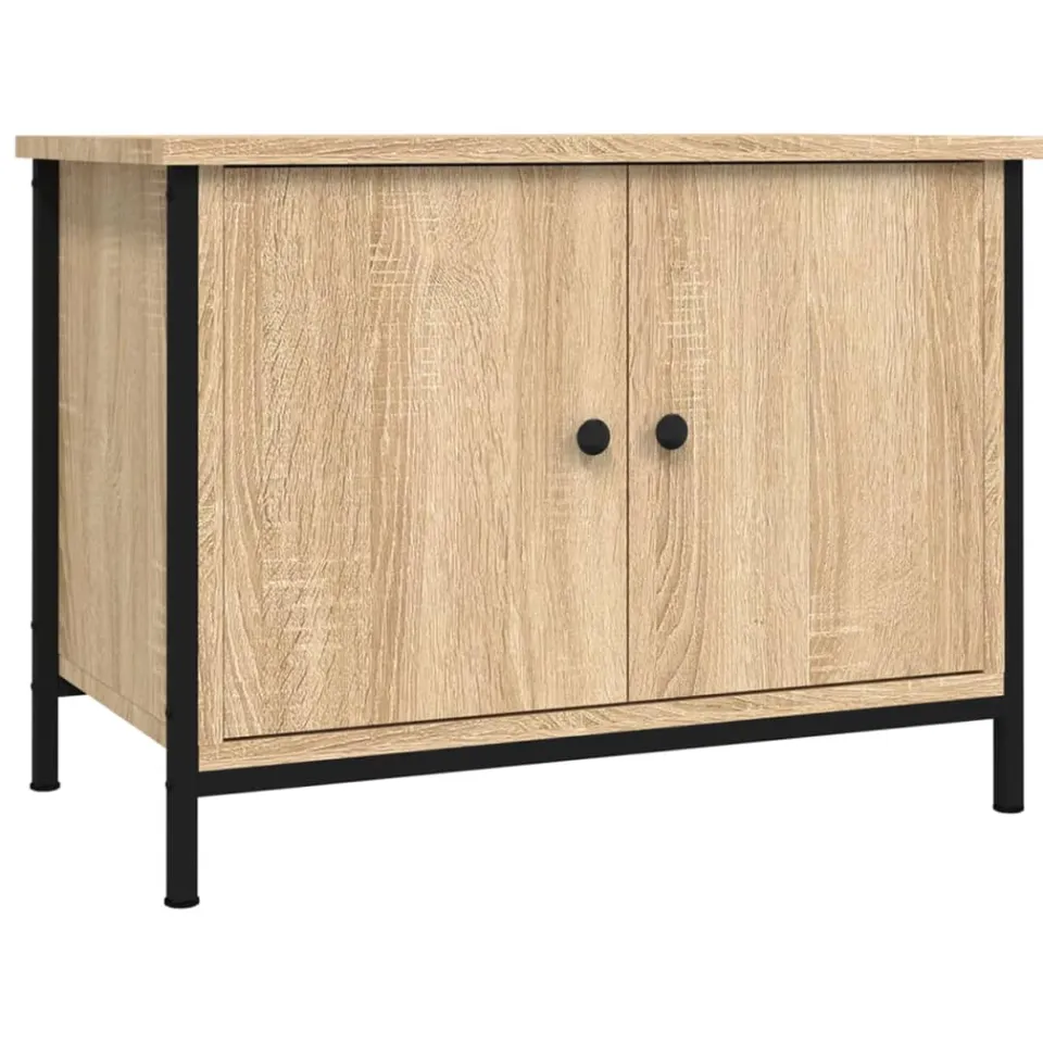 vidaXL Tv-meubel met deuren Sonoma eiken 60x35x45 cm bewerkt hout Bruin