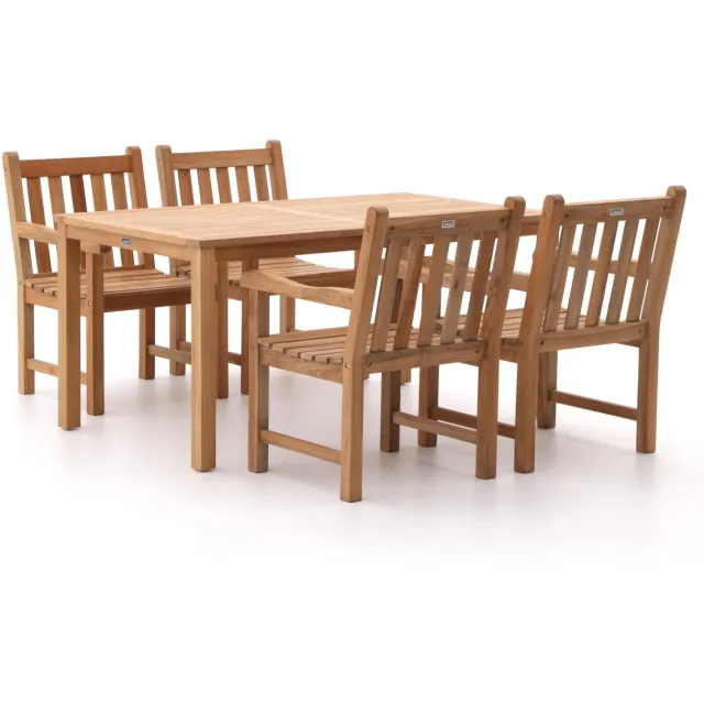 Sunyard Furniture Sunyard Wales/Liverpool 160cm dining tuinset 5-delig Bruin