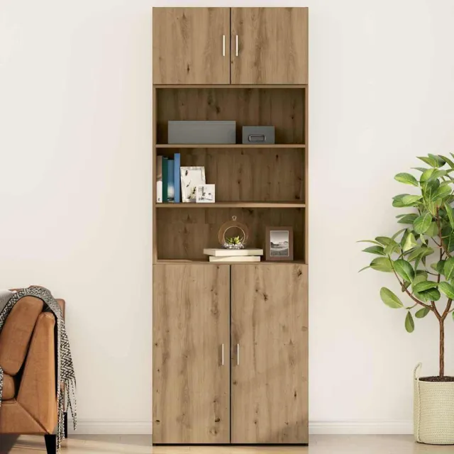 vidaXL Wandkast artisanaal eikenkleurig 80 x 42.5 x 40 cm Bewerkt hout Bruin